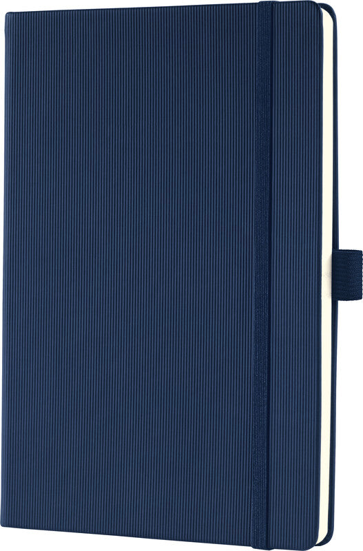Sigel Notizbuch A5, kariert, Fadenheftung, Hardcover, 194 Seiten, 80 g/m² – Mitternachtsblau