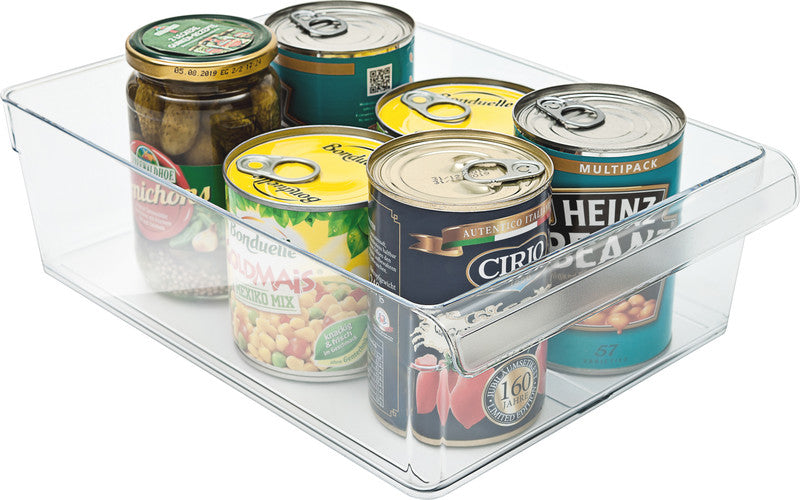 Rotho Kühlschrank-Organizer Loft – 5 l – mit Henkel, spülmaschinenfest – Kunststoff – transparent – 22 × 9 × 3