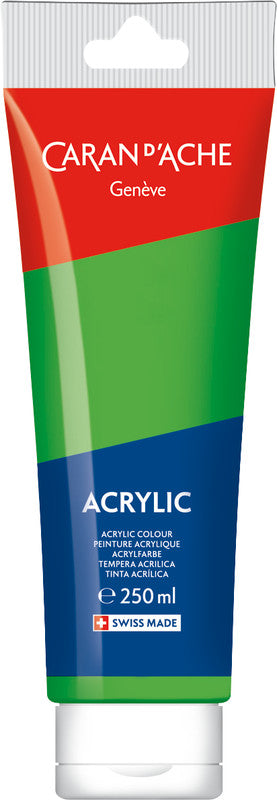 Caran d-Ache Caran d'Ache – Acrylfarbe – Brillantgrün, 250 ml, für Leinwand, Stoff & Papier