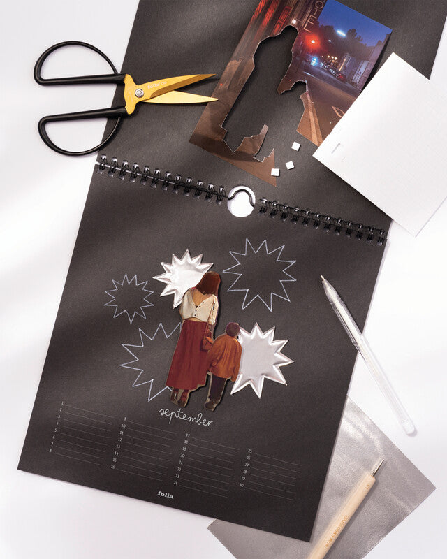 Folia Bastel-Dauerkalender, 23 × 24 cm, d/f/i/gb, hoch, Spiralbindung, mit Aufhänger