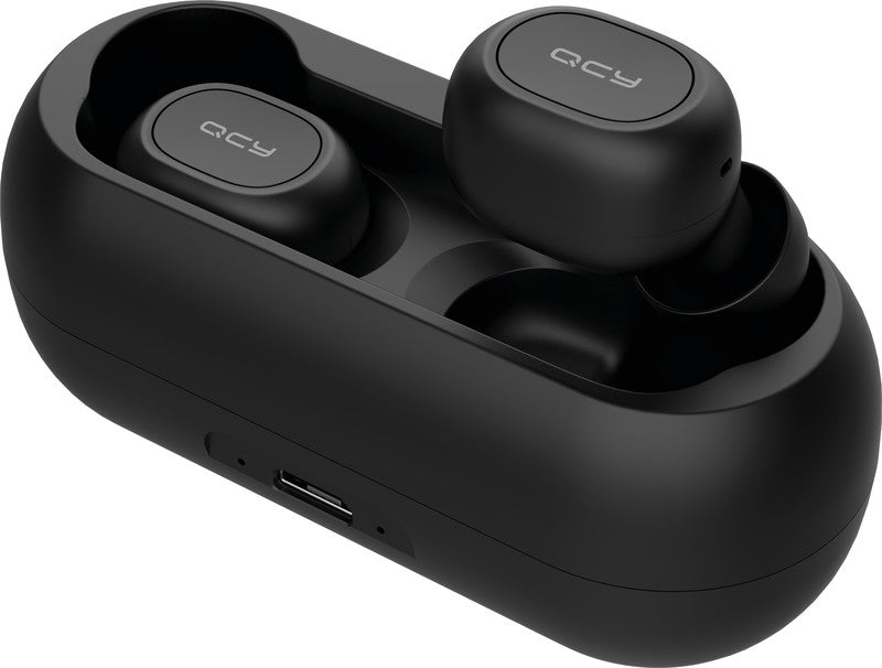 QCY T1C – True Wireless In-Ear Kopfhörer – Bluetooth 5.0, mit Mikrofon – Schwarz, bis 4 h