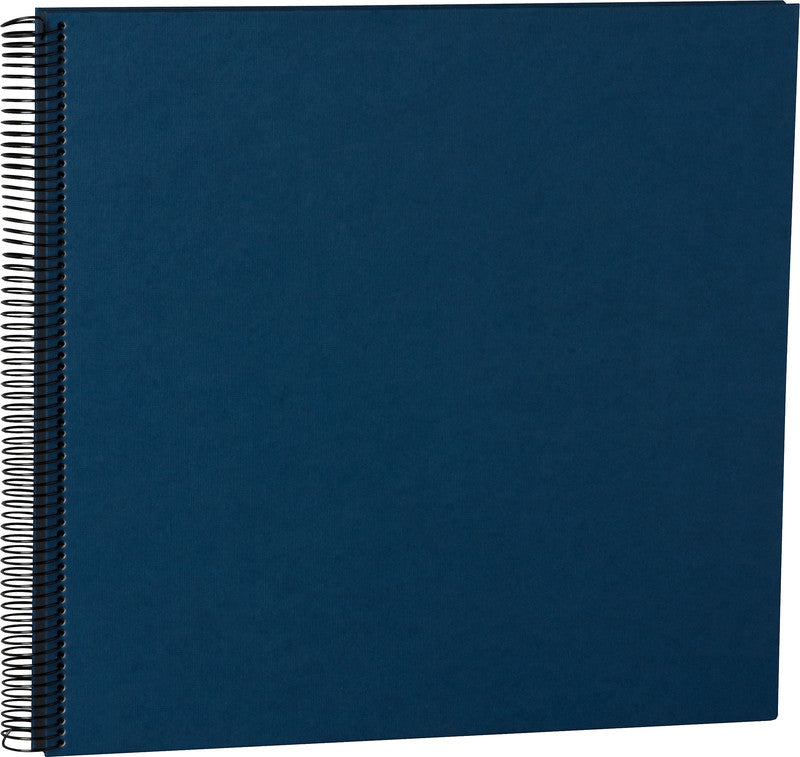 Semikolon Fotobuch Wiro Economy – für 345 × 332 mm, blau, mit Spiralbindung, Textil