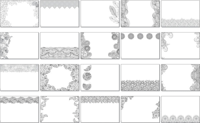 Sigel Schreibunterlage – 595 × 410 mm – 20 Blatt, 80 g/m², Erwachsenen-Malmotiv, Schwarz/Weiss