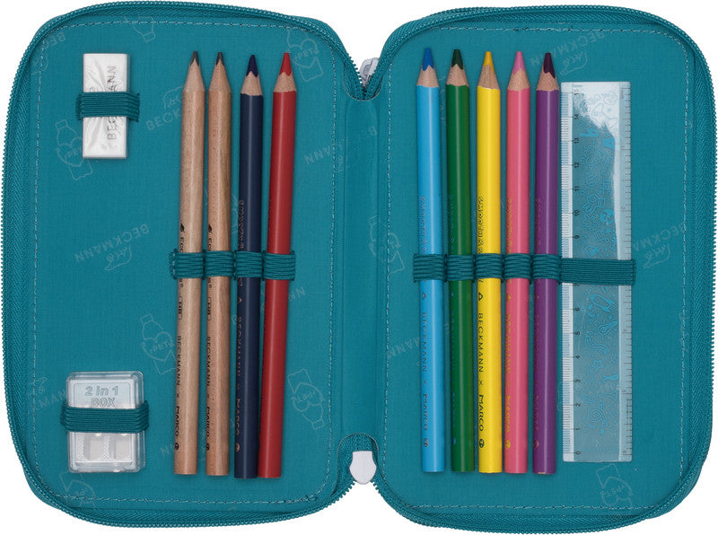 Beckmann Classic 1st Triple Etui, gefüllt, 27-teilig – Racing – Kunststoff – 13 × 20,5 × 7 cm