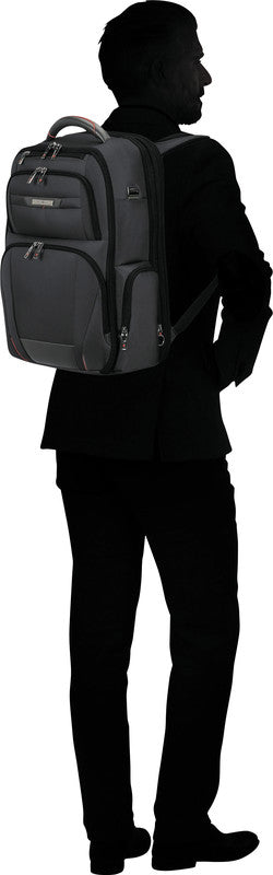 Samsonite Pro-DLX 5 3V Notebook-Rucksack – 29/34 l, RFID-Fach, Aufsteckfunktion, Nylon, Schwarz