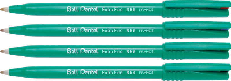 Pentel Ball Extra Fine – Tintenroller, mit Kappe, 0,6 mm, schwarz, für Linkshänder
