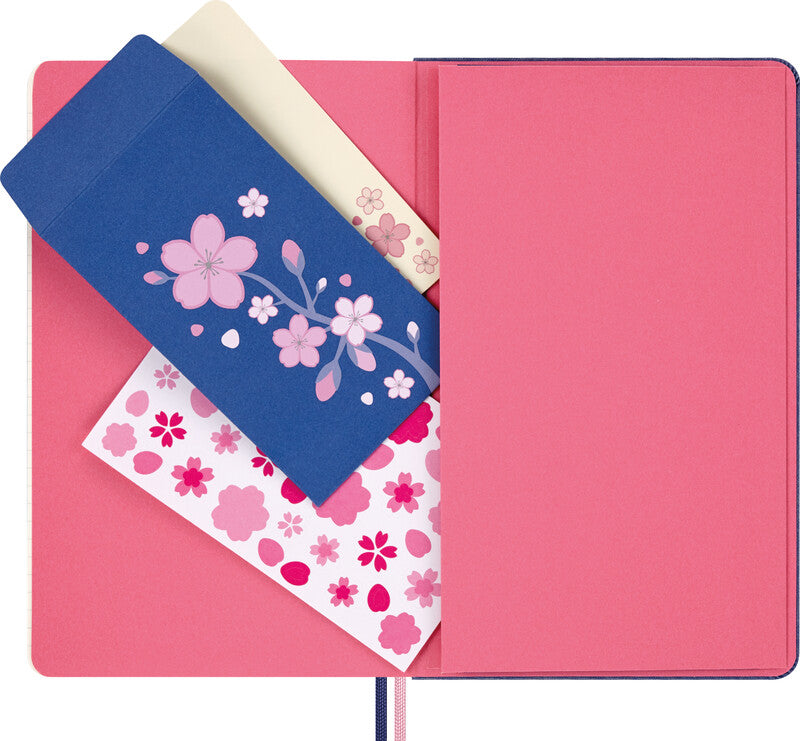 Moleskine Notizbuch Limited Edition Sakura, liniert, Leimbindung, Hardcover, 176 Seiten, 100 g/m² – blau