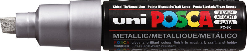 Uni-Ball Non-Permanent-Marker – Keilspitze 8 mm – Silber