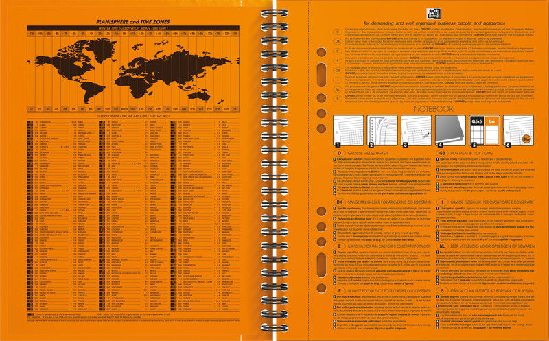 Oxford Spiralbuch, liniert, Spiralbindung, 160 Seiten, mikroperforiert, 80 g/m² – Orange, für SCRIBZEE App