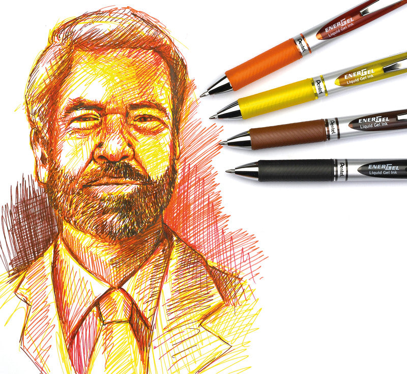 Pentel EnerGel X Gelschreiber – gelb, 0,7 mm, schnelltrocknend, Druck, nachfüllbar