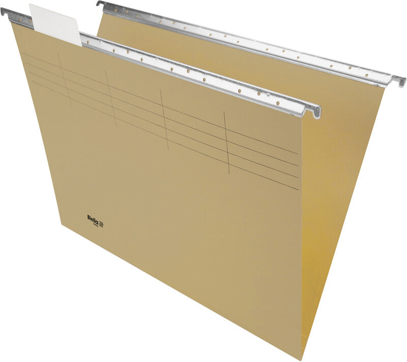 Biella Hängeordner für A4 – Karton, Grau, 320 × 250 mm, mit Vordruck