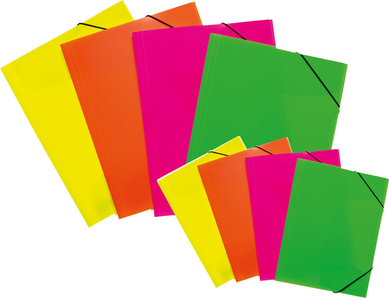 HERMA Gummibandmappe A3 – 3 Klappen, Polypropylen (PP), Grün, Füllhöhe 40 mm