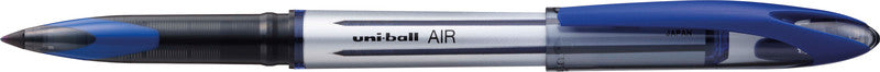Uni-Ball Air – Tintenroller, dokumentenecht, mit Kappe, 0,38–0,55 mm, blau, für Linkshänder
