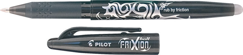 Pilot FriXion Ball Gelschreiber – schwarz, 0,7 mm, radierbar, Kappe, nachfüllbar