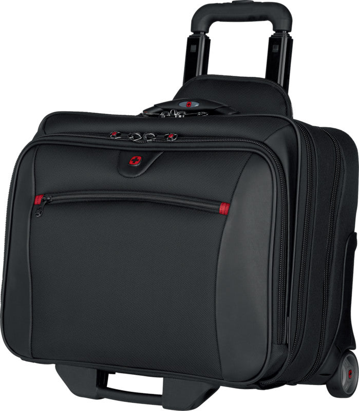 Wenger/SwissGear Wenger Notebook-Trolley Handgepäck – für Notebooks bis 17", Polyester, 2 Rollen, schwarz, 44 × 42 × 25 cm