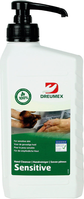 Dreumex Handreinigungspaste – Kunststoff, Weiss, 1 l, inkl. Pumpe, parfümfrei