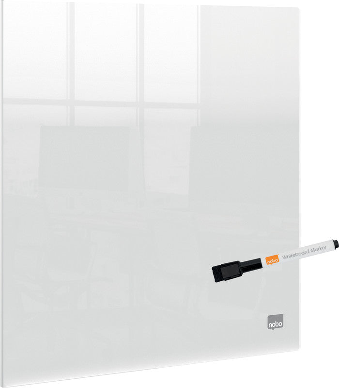 Nobo Whiteboard – 30 × 30 cm, Acryl, Wandmontage, inkl. Stift, Klebepads, Montagesatz