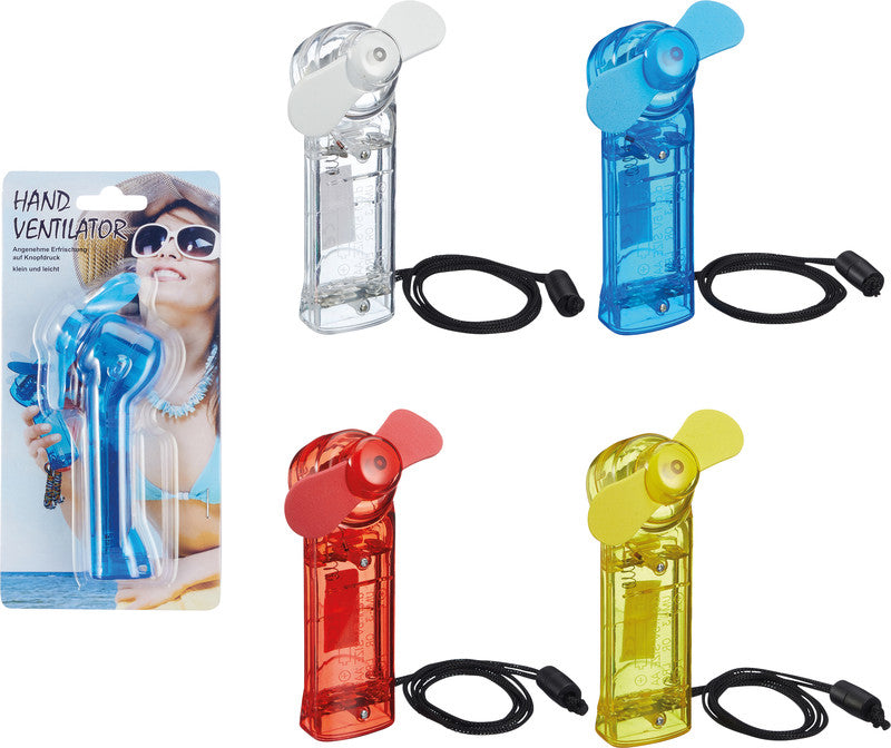 Sombo Handventilator – 1 Stufe, Batteriebetrieben (2×AA) – 95 × 190 × 40 mm