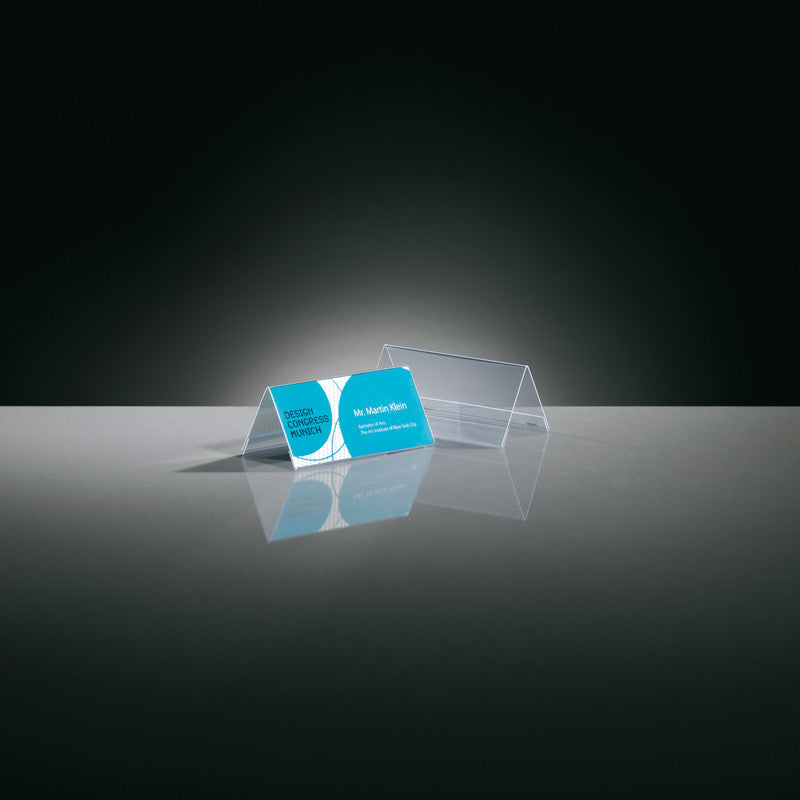 Sigel Tischaufsteller – 95 × 42 mm, transparent, 10er-Pack
