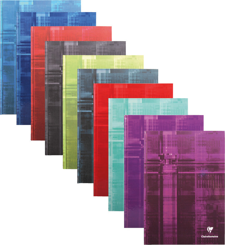 Clairefontaine Notizbuch A5, blanko, Fadenheftung, Hardcover, 192 Seiten, 90 g/m² – sortiert