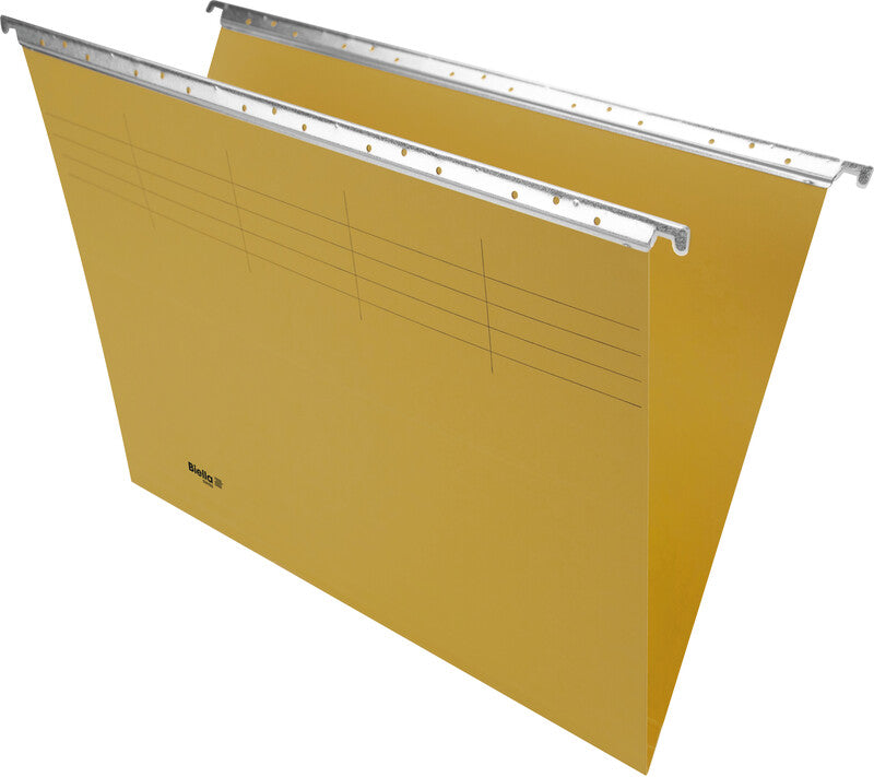 Biella Hängeordner für A4 – Karton, Gelb, 320 × 250 mm, mit Vordruck