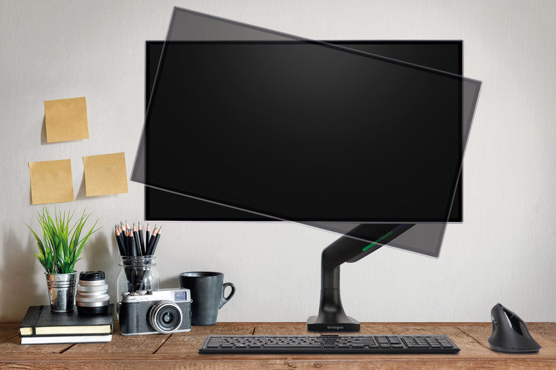 Kensington One Touch SmartFit – Monitorarm, C-Klemme/Tülle, bis 34", VESA 75 × 75/100 × 100 mm, schwarz