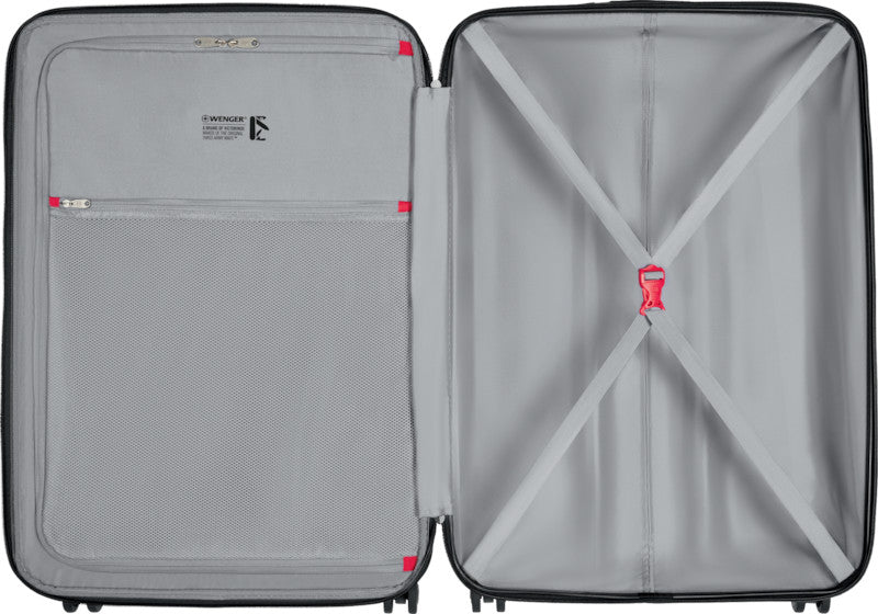 Wenger/SwissGear Wenger Trolley Prymo – 93 l, Hartschale PC, 4 Doppelrollen, mit TSA, schwarz, 52 × 76 × 30 cm