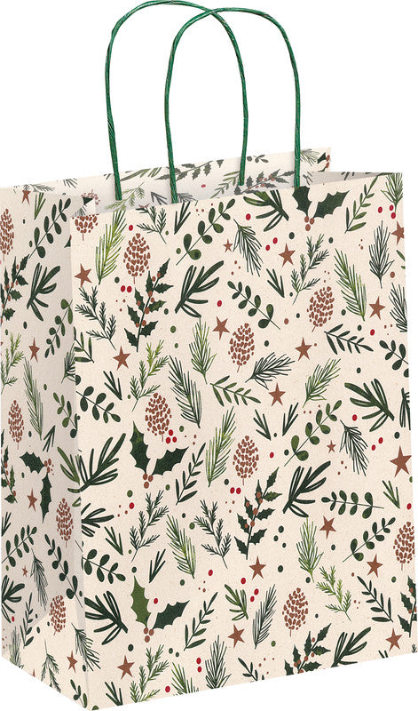 Zoewie Tragetasche – Natural Christmas – kompostierbar, Papier – 220 × 310 × 100 mm