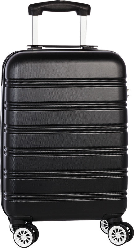 Worldpack Handgepäck-Trolley New York – 38 l, ABS-Hartschale, 4 Doppelrollen, schwarz, 35 × 55 × 20 cm