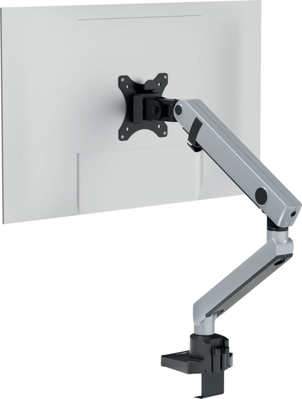 Durable Select Plus – Monitorarm, bis 32", VESA 75 × 75/100 × 100 mm, höhenverstellbar 20–130 mm, silber