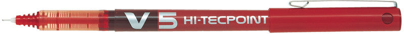 Pilot Hi-Tecpoint V5 – Tintenroller, mit Kappe, 0,3 mm, Rot