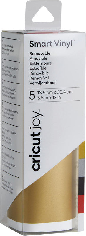 Cricut Smart Vinyl Klebefolie – matt, wiederablösbar, mehrfarbig – 13,9 × 30,4 cm – für Cricut Joy