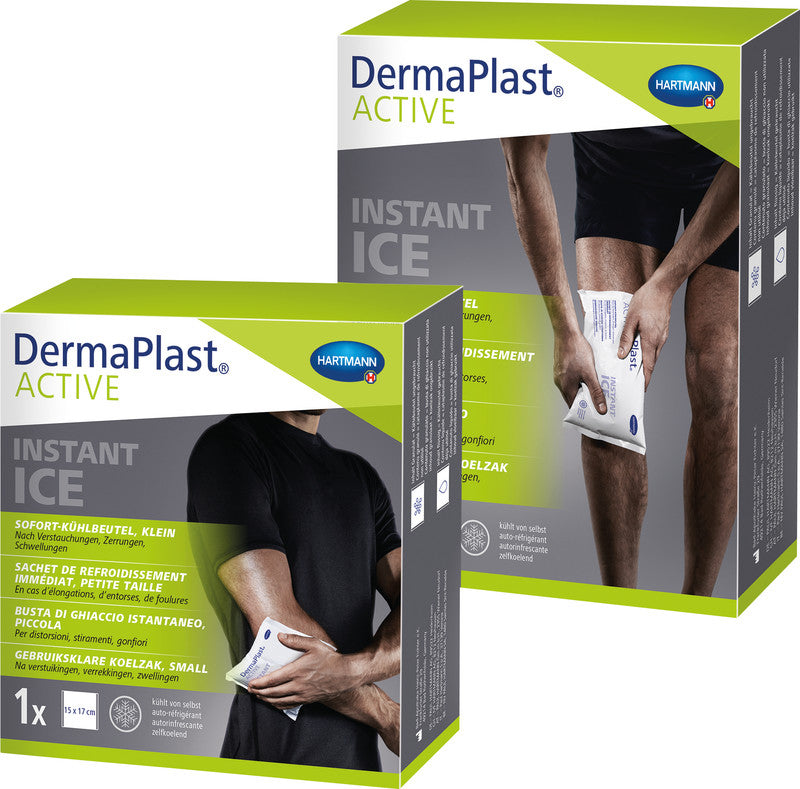 DermaPlast Active Sofort-Kühlbeutel – 150 × 250 mm, weiss, mit Vlies-Schutzhülle