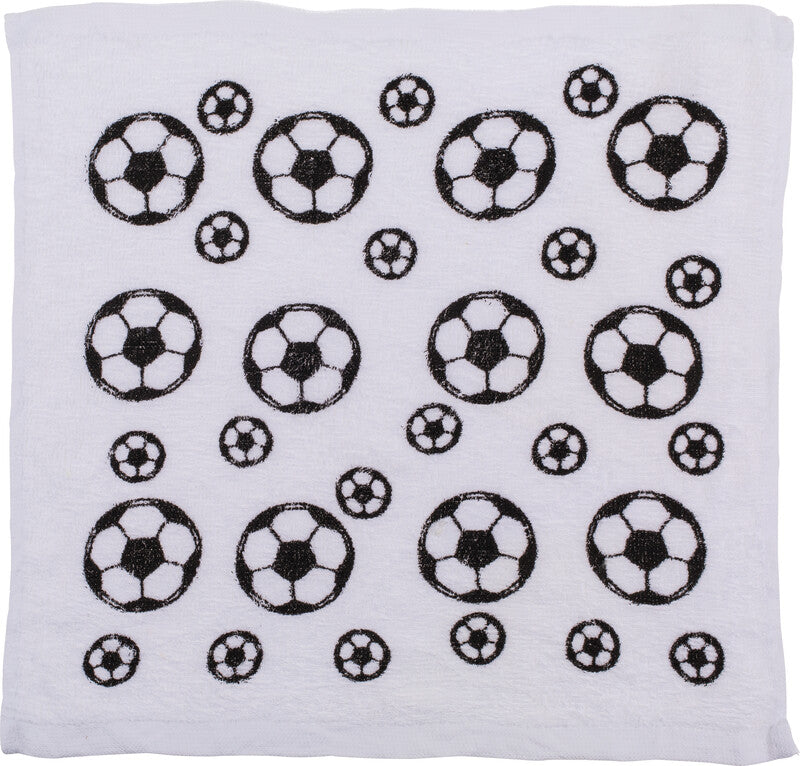 Out oft the blue OUT OF THE BLUE Zauberhandtuch Fussball – 3 × 3 cm, Schwarz/Weiss, Baumwolle