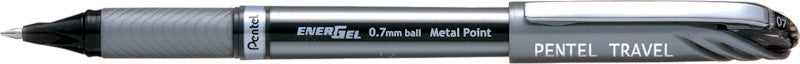 Pentel EnerGel Plus – Tintenroller, mit Kappe, 0,7 mm, Schwarz