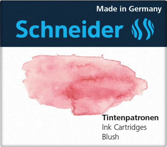 Schneider Schreibgeräte Tintenpatronen Pastell – Pink, geruchsarm, 6 Stk.