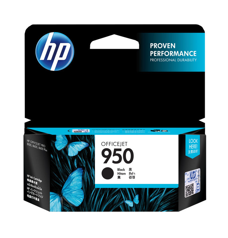HP Tintenpatrone 950bk, Schwarz, 1'000 Seiten – für Tintenstrahldrucker/Multifunktionsgeräte