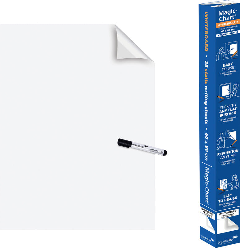 Legamaster Whiteboard – 60 × 80 cm, Wandmontage, inkl. Marker – 25-teilig