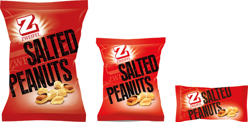Zweifel Erdnüsse – geröstet in Sonnenblumenöl, vegan, glutenfrei, Beutel, 150 g