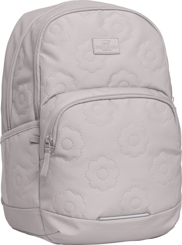 Beckmann Schulrucksack Sport Junior – rPET Polyester – Bloom, Grau, 310 × 450 × 220 mm