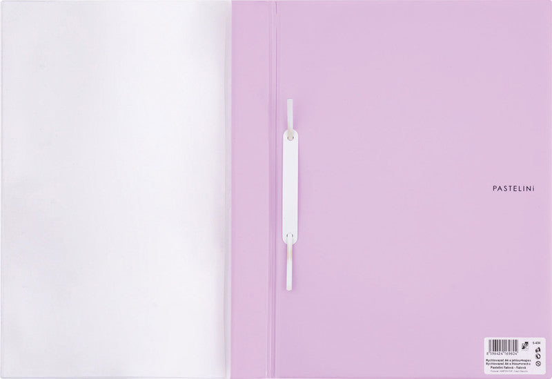 Pastelini Schnellhefter – A4, PVC, violett, Sichttasche, bis 50 Blatt