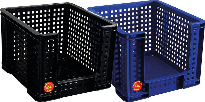 Really Useful Boxes Aufbewahrungsbox – PP-Kunststoff, Schwarz, 37 × 29 × 43 cm