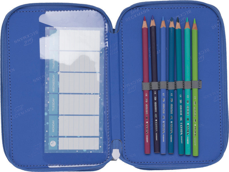 Beckmann Classic 1st Etui Triple, gefüllt, 27-teilig – Aquagirl – Kunststoff – 13 × 20,5 × 7 cm