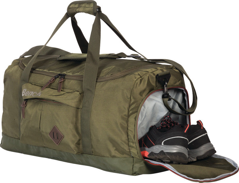 Bench Sporttasche Terra – 45 l, olivgrün, mit Schultergurt, wasserabweisend, 60 × 31 × 28 cm
