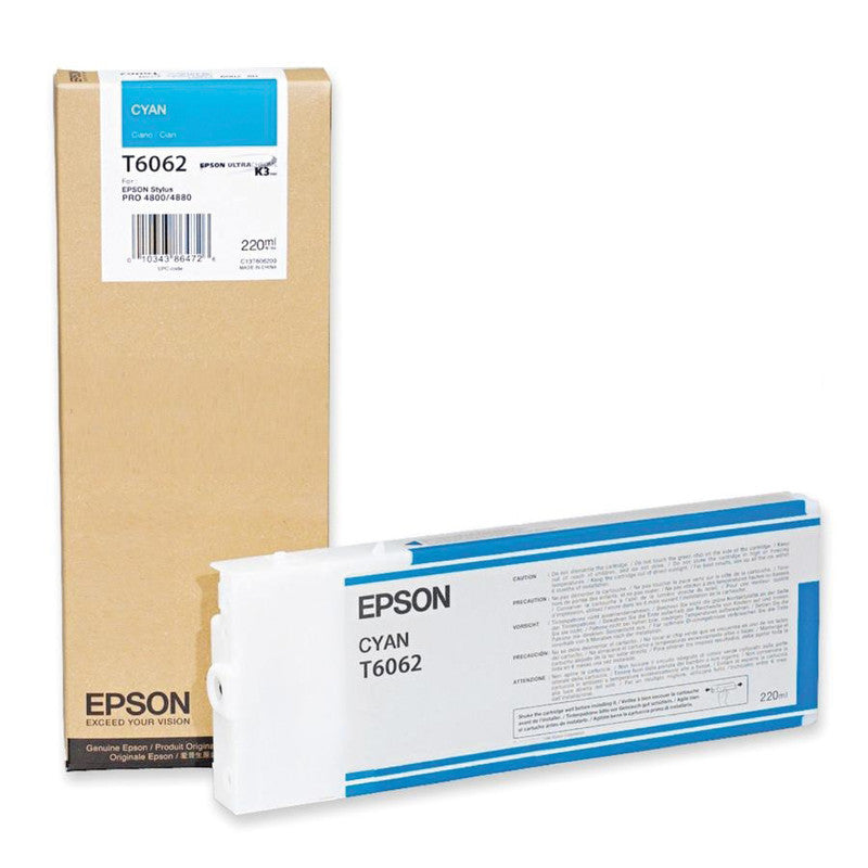 Epson Tintenpatrone T6062, cyan, ca. 220 ml
