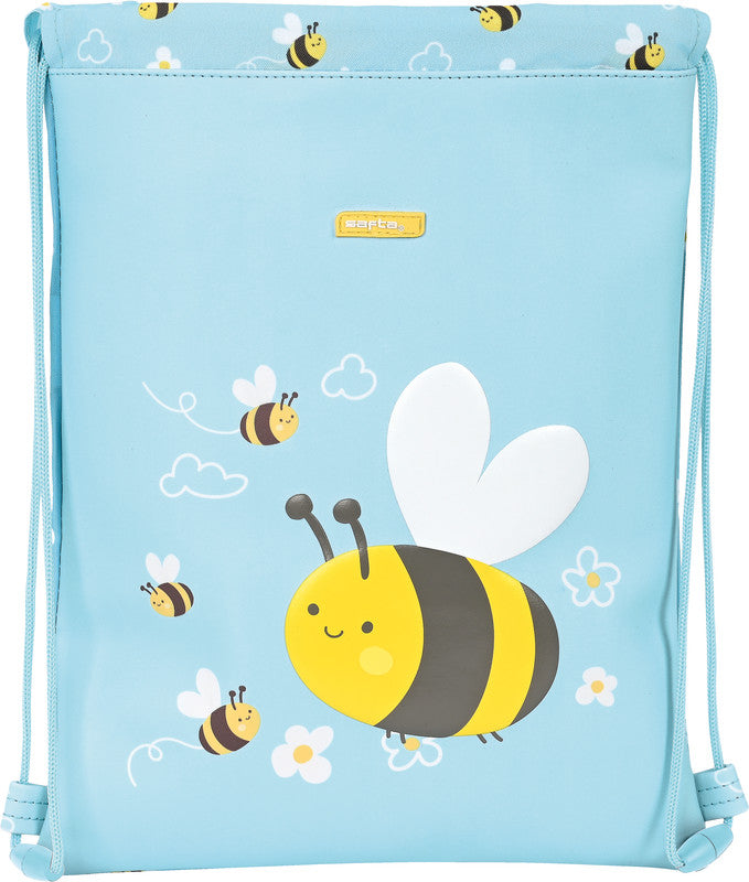 Safta Junior Sportbeutel – 3 l, Bienenmotiv, wasserabweisend, 26 × 34 cm