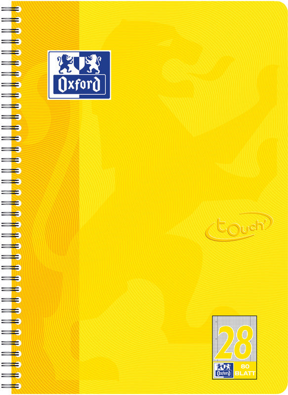 Elba Collegeblock, 80 Blatt, 4-fach gelocht, perforiert, 90 g/m² – Sonnengelb, für SCRIBZEE App
