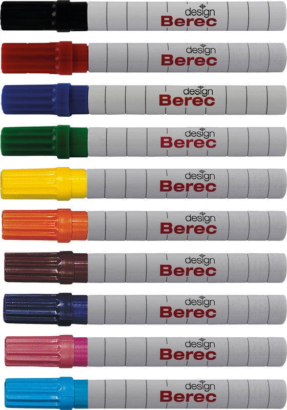 Berec Board-Marker – Rundspitze 1-4 mm – sortiert – 6er-Set – trocken abwischbar