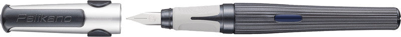 Pelikano Structure Grau – Federspitze M – für Rechtshänder – Grau, Blau – Patronen