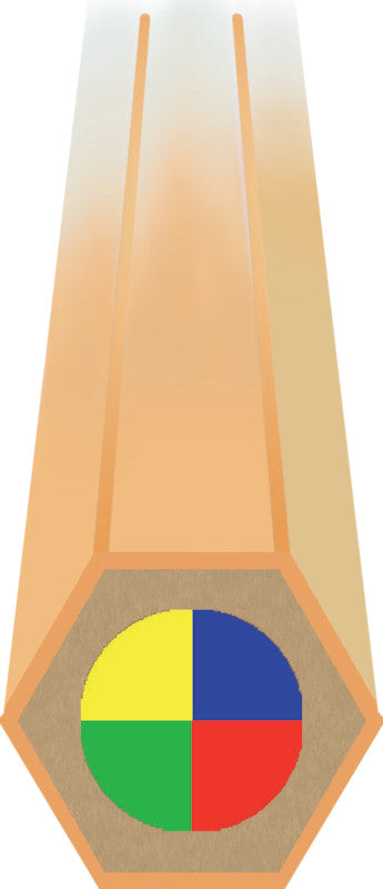 Lyra Mehrfarbenstift Color Giants Nature – rot, gelb, grün und blau, Ø 6,3 mm, sechskantig